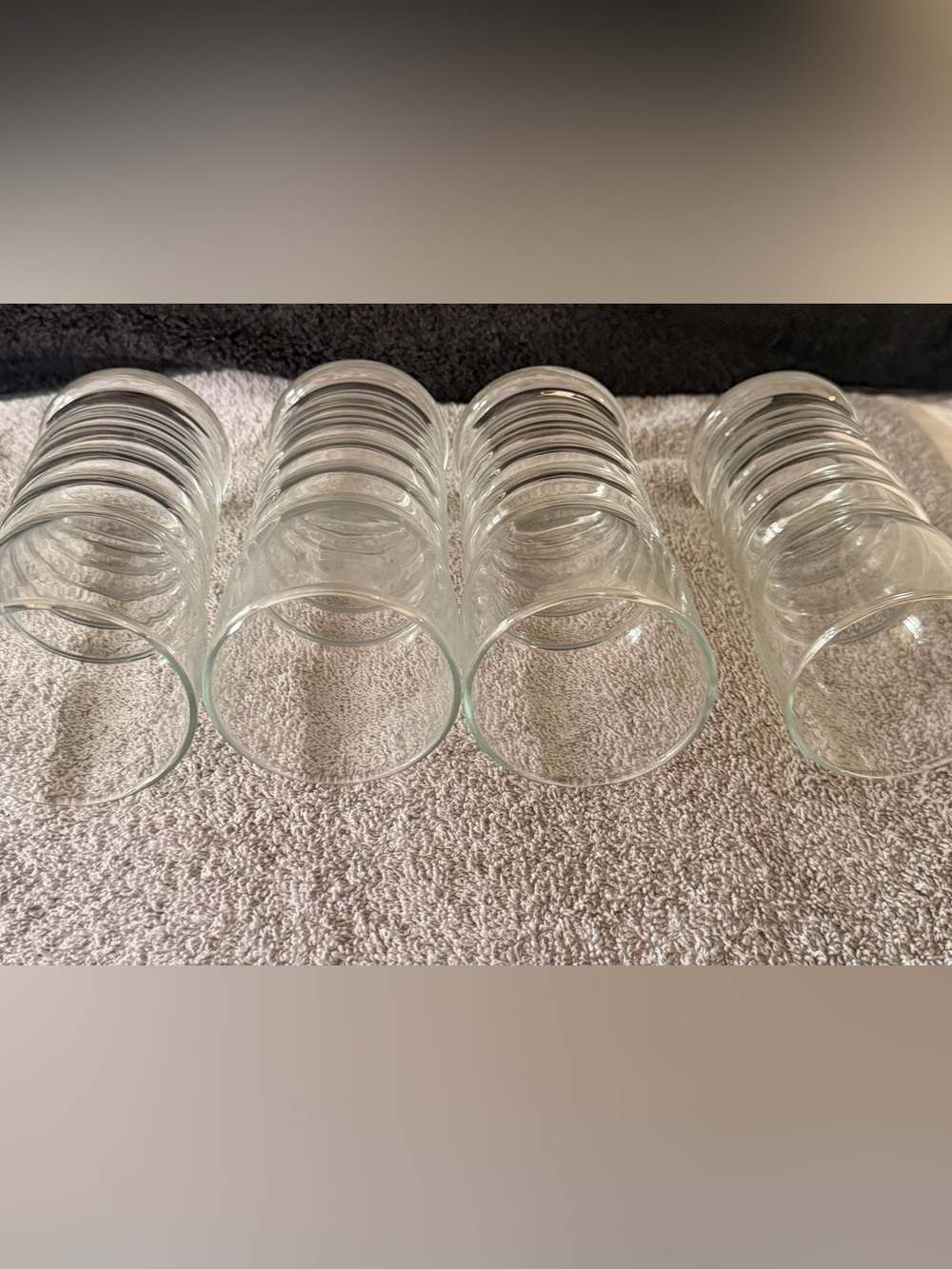 Vintage Set of Clear Glass Tumblers - Drinking Glasses